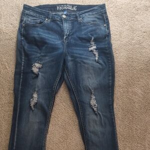 Hydraulic Women's Dark Blue Distressed Skinny Jeans